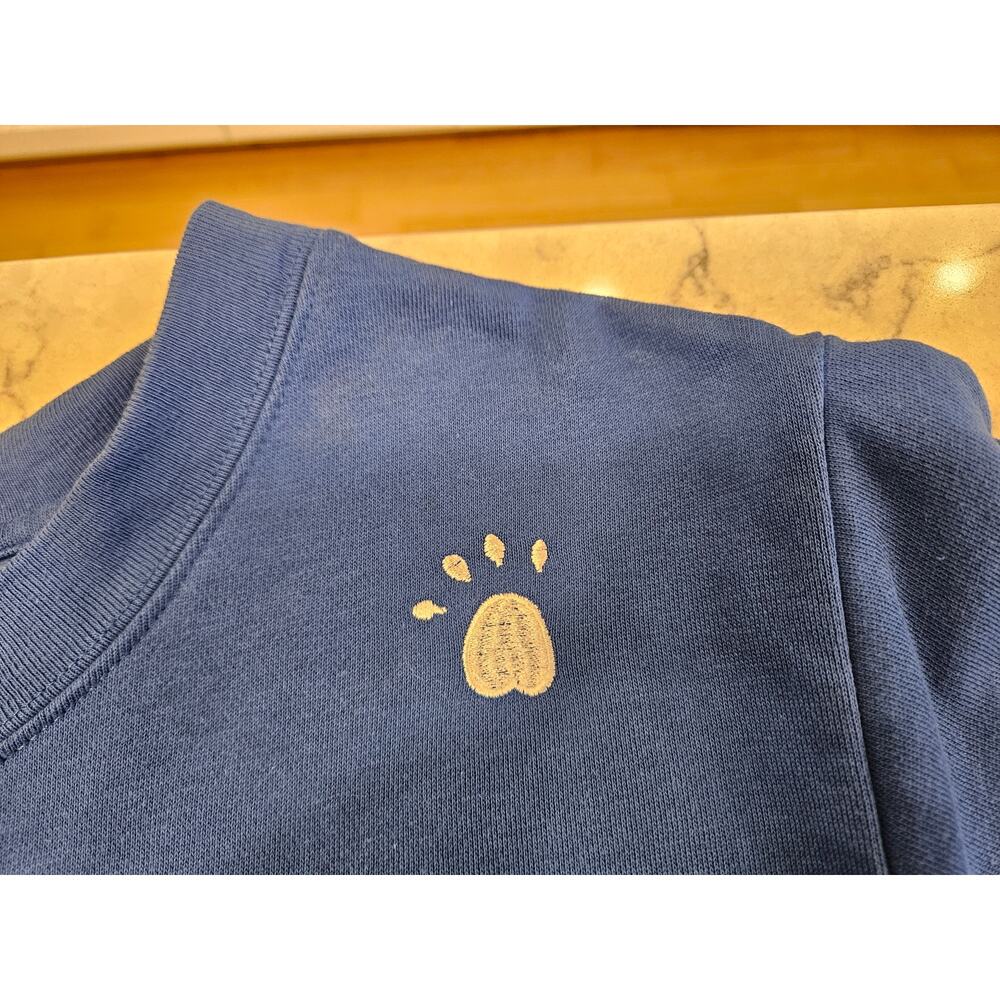 Quacker Factory 1X Embroidered Paw Print Sweatshirt Plus Size Cozy Pet Lover Top - Picture 9 of 10